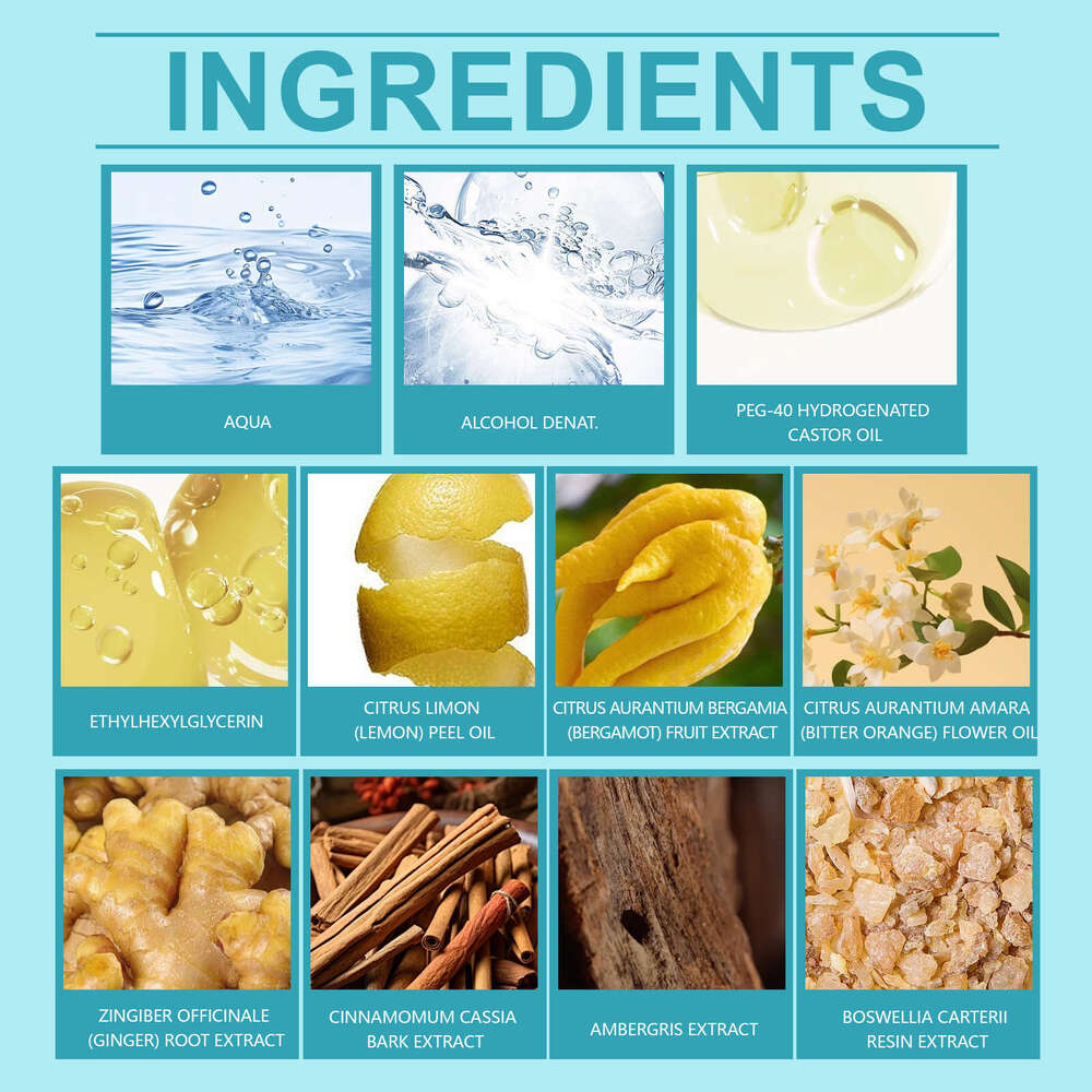 Roxelis Ambergris Long-lasting Natural Elegant Fresh Eau de Toilette Daily Convenient Niche Woody Fragrance S260131