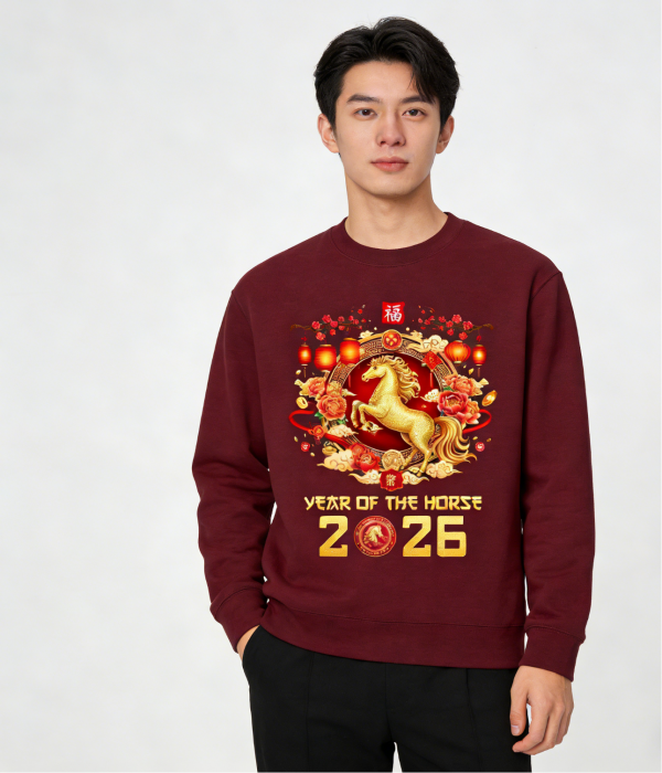 Men's Hoodies Chinese Year Unisex Pullover Of The Horse Sweatshirt Latest Trendy Style Fashion Streetwear Men Women Clothing