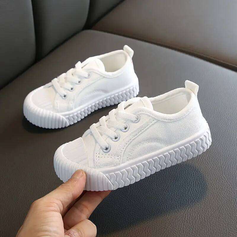 Baby yellow sneakers fashion kids flat casual shoe canvas girls sport boy vulcanize shoes Y260128