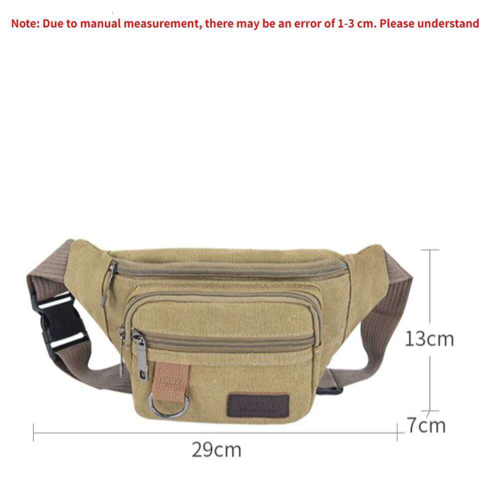 Thick Canvas Waist Outdoor Leisure Sports Crossbody Chest Men's Portable Change Phone Bag, Multifunctional-A-DH 2025