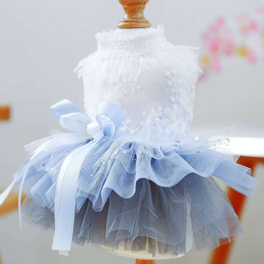Luxury Bride Dog Girl Spring Clothes Pet Wedding Princess Accessories For Puppies XS XL Sleeveless Dachshund Chihuahua Dresses H260130