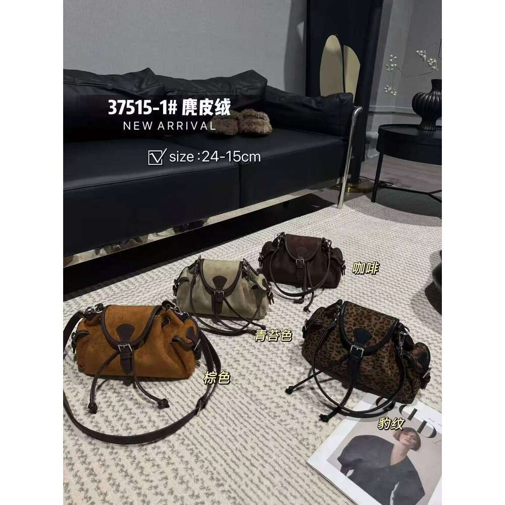 Autumn and Winter New High-end Retro Underarm Leopard Print Dumpling Leather Fashion Versatile Single Shoulder Messenger Bag XJ260131