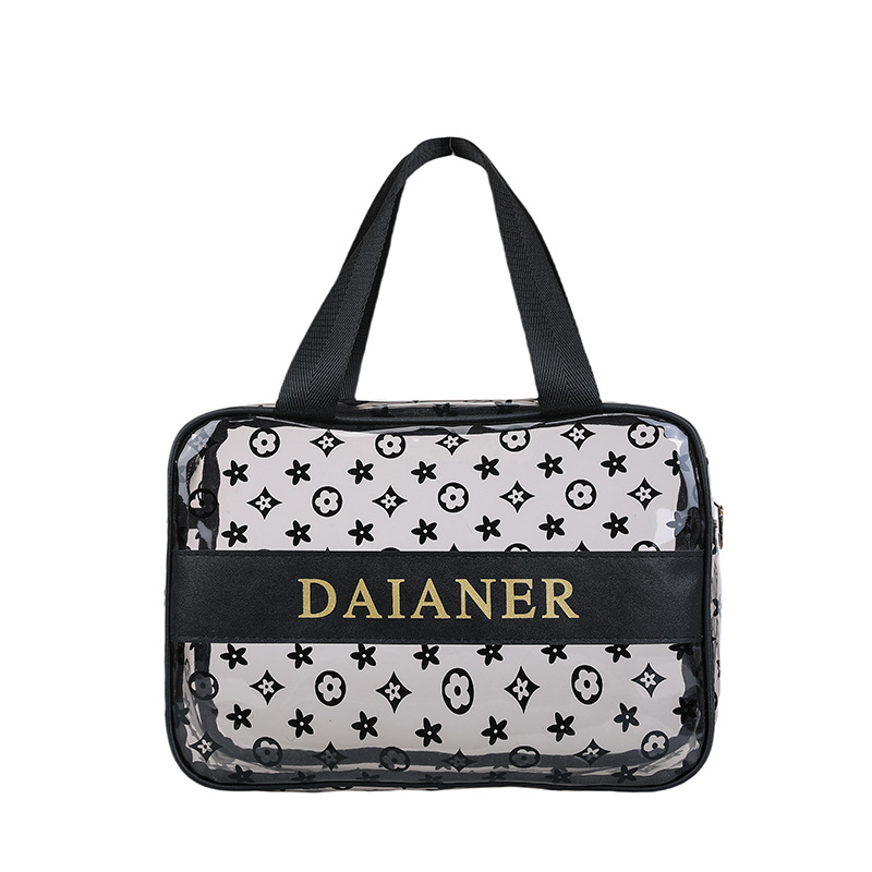 new style PVC cosmetic bag for women high-end printed travel storage bag large capacity fashionable and portable toiletries bag