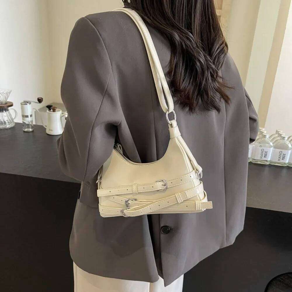 Solid Soft 2025 Hot Sale for Women Interior Compartment Zipper Pu Women's Handbags Fashion Sewing Thread Shoulder Bags