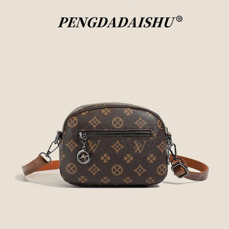 New women's handbag with classic monogram pattern, fashionable coin purse, crossbody bag, versatile shoulder bag