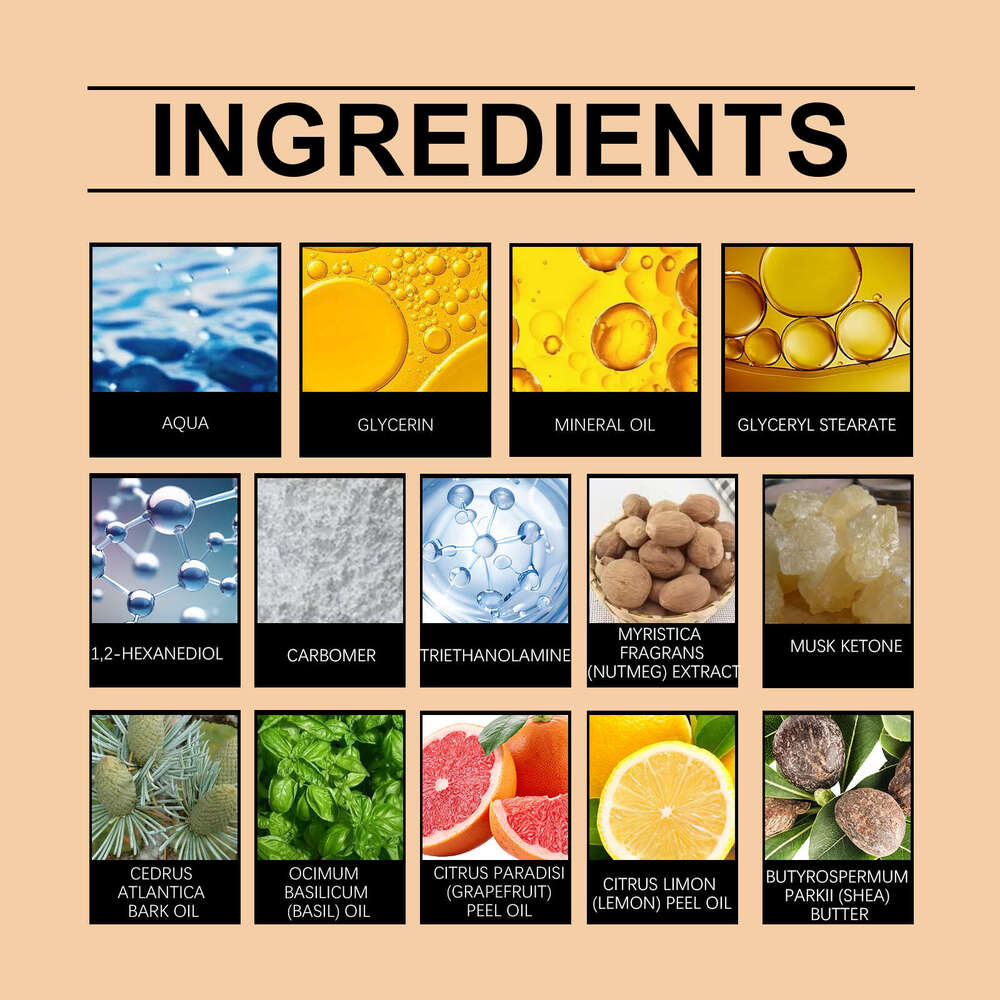 OceAura Men's Cream Daily Body Moisturizing Soft and Delicate Skin External Care S260131