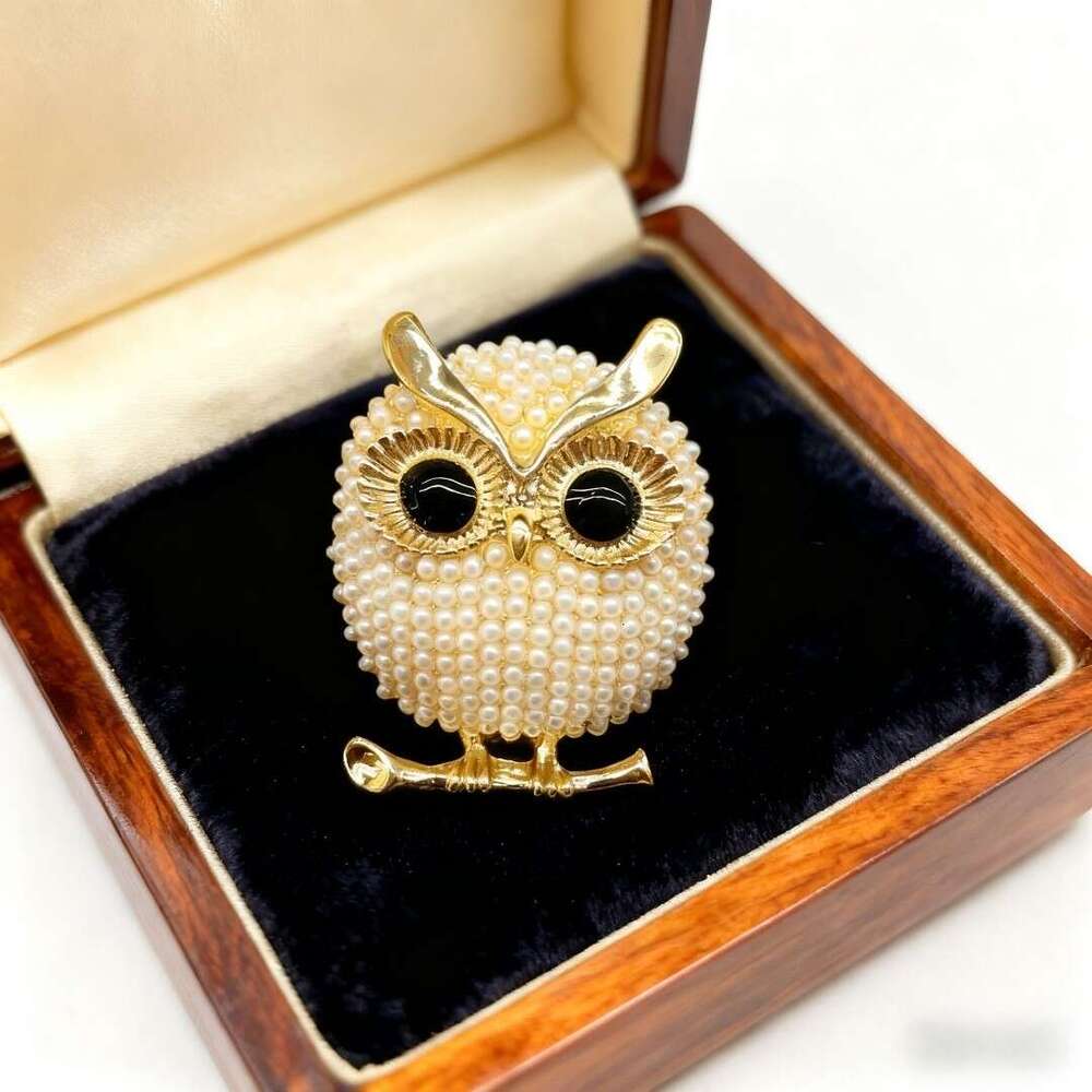 New Korean Version Owl Exquisite Versatile Pearl Brooch Alloy Pin Scarf Buckle Dual-use Accessory Hot Sale