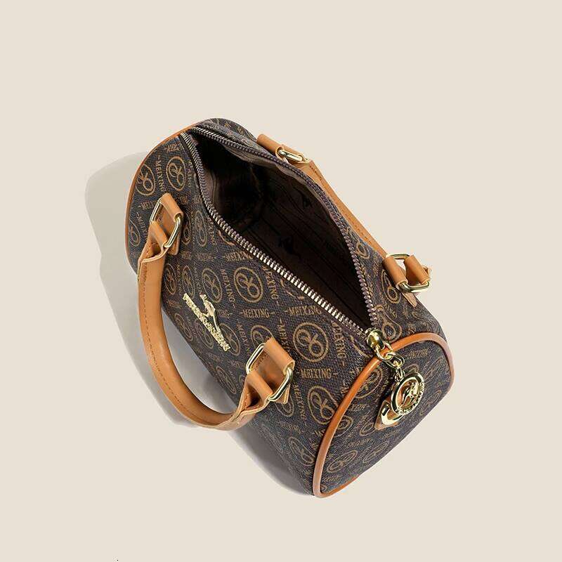 Pillow versatile handbag, aged-flower Boston bag, high-quality appearance, commuting single shoulder messenger bag