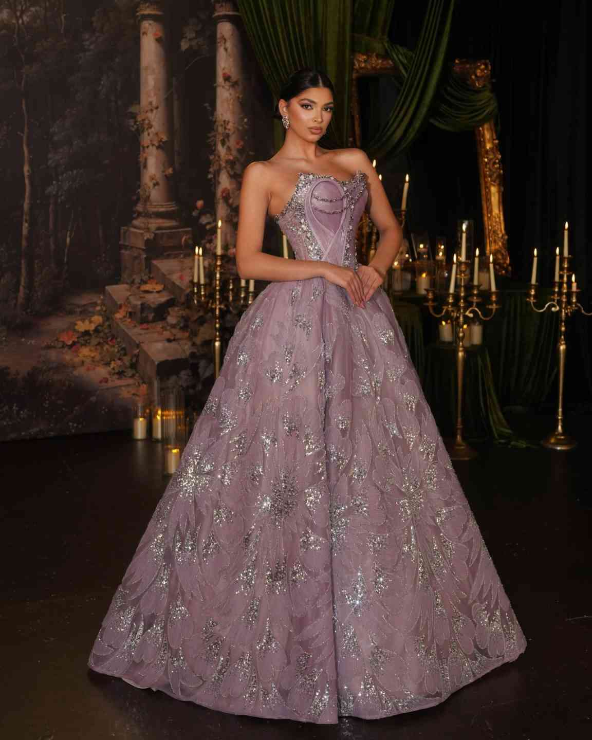 Elegant Strapless Beaded Evening Dresses Sexy Sleeveless Sequins Prom Dress Customized Luxury Floor Length Party Gown