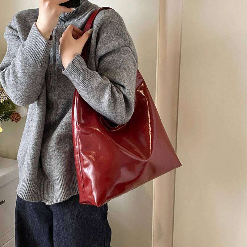 Vintage Pu Leather Women's Shoulder Bags Large Capacity Tote Bag Ladies Fashion Commuter Underarm Female Shoppping Handbags XJ260131