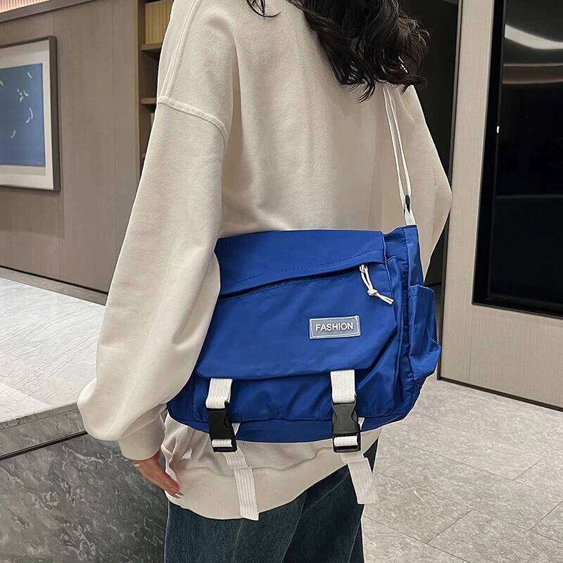 Women's Korean Casual Student School Bags for Teenage Girls Messenger Shoulder Crossbody Bag Unisex