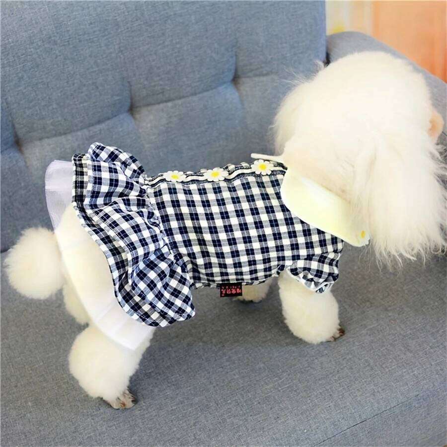 Dress for dogCute Pet Print Skirt Breathable Summer Comfortable Shirt For Puppy Halloween Costume Teacup Yorkie Girl H260130