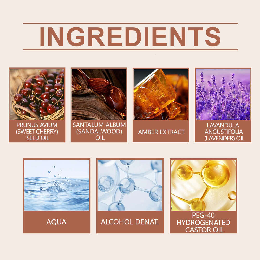 Roxelis Cherry Sandalwood Romantic Body Fragrance Natural Fresh Light Scent Daily Dating Long-lasting Elegant Perfume S260131