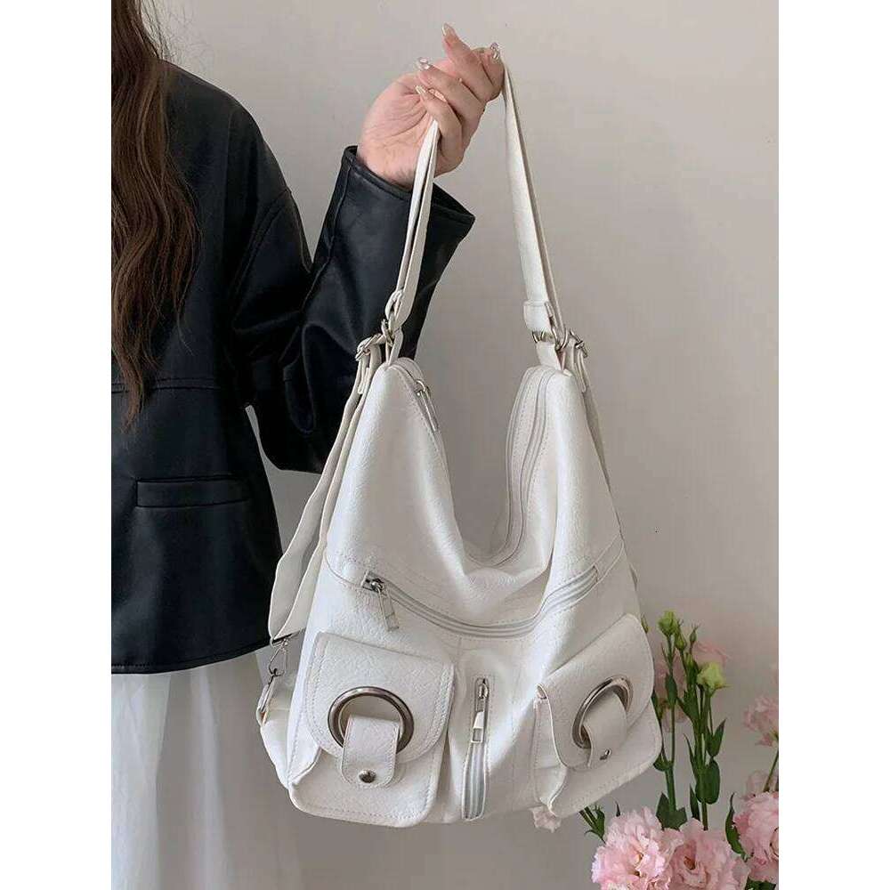 Vintage Women's Underarm Leather Multifunctional Shoulder Bag Fashion Ladies Backpack Waterproof Wearable Square Backpacks