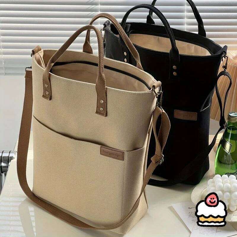 College Style Korean Version Simple Single Shoulder Tote Bag, Fashion Large Capacity Crossbody Handbag, Suitable for Commuting XJ260131