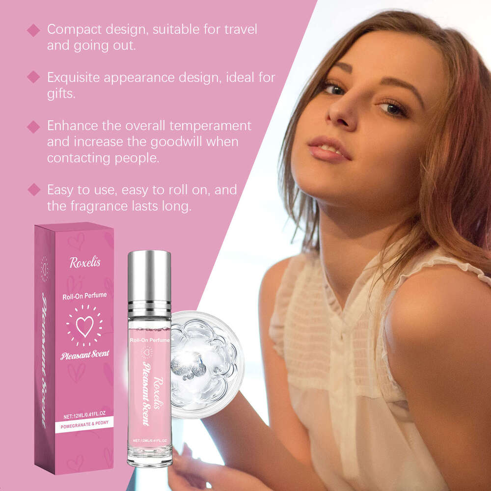 Roxelis Roll-on Pomegranate Peony Women's Elegant Daily Perfume Light and Soft Fragrance Romantic Natural Fresh Floral Scent S260131