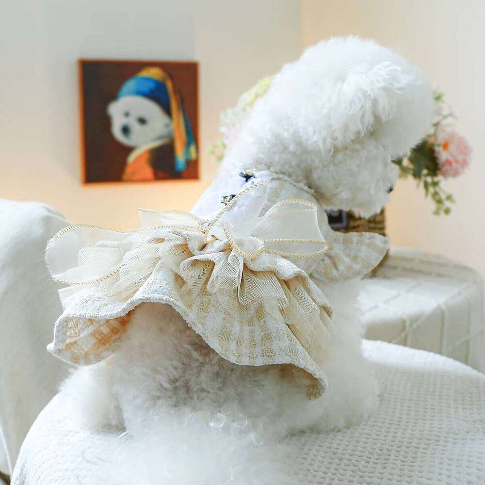2024 New Winter Gabrielle Princess Dog Warm Wedding Dress For Small Dogs Yorkie H260129