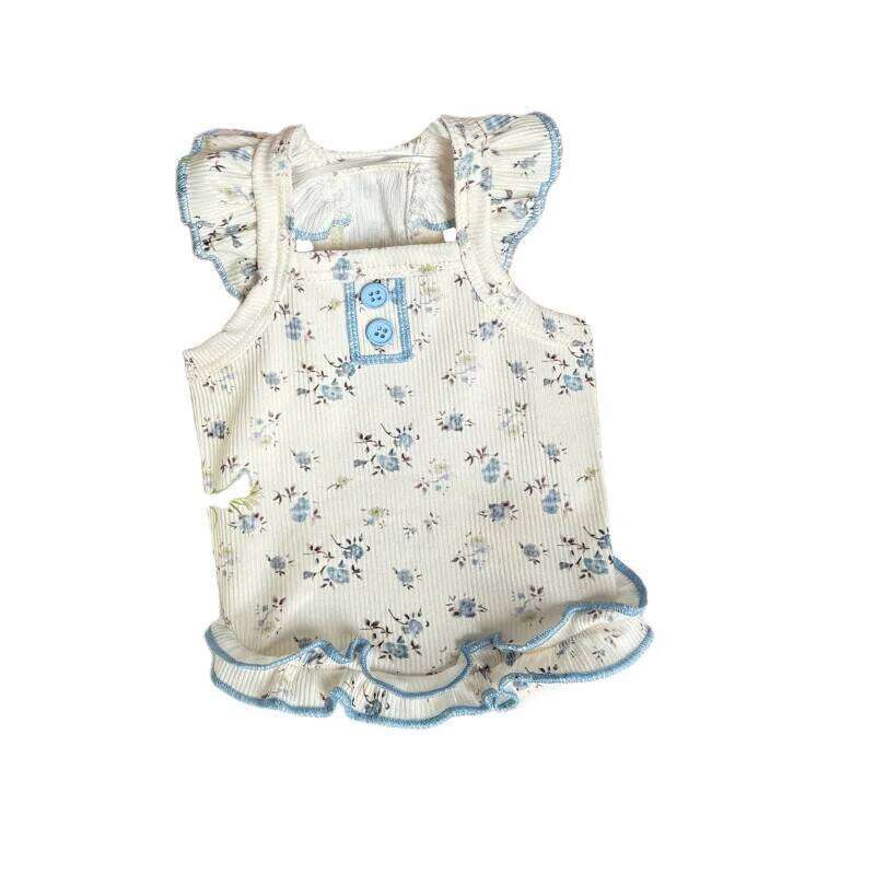 Mesh Layered Floral Tutu Puppy Teddy INS Dance Skirt Dress Pet Clothing Dresses for Small Dog H260130