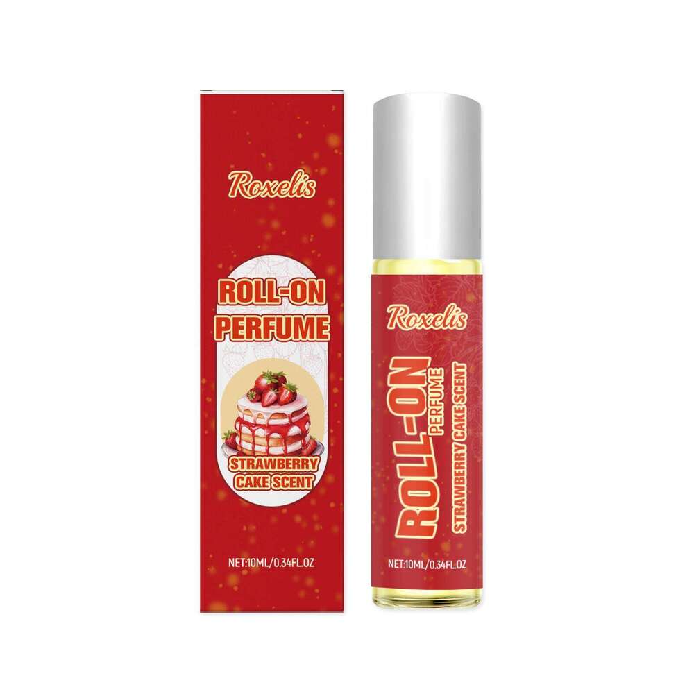 Roxelis Strawberry Cake Roll-On Fresh Natural Long-Lasting Sweet Fragrance Elegant Gentle Date Romantic Perfume S260131