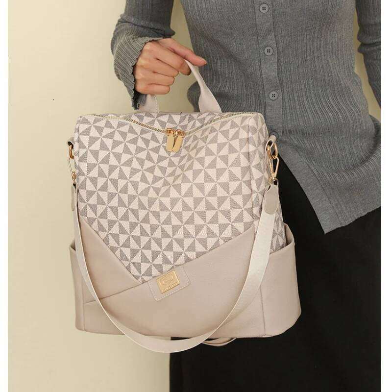 Retro Stylish Minimalist Laptop Versatile Casual Shoulder Bag Women's Commuter Backpack