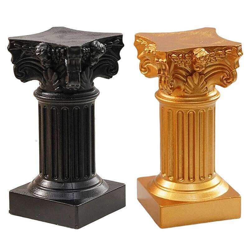 Roman Pillar Greek Column Statue Pedestal Candlestick Stand Figurine Sculpture Indoor Home Dinning Room Decor Y260131