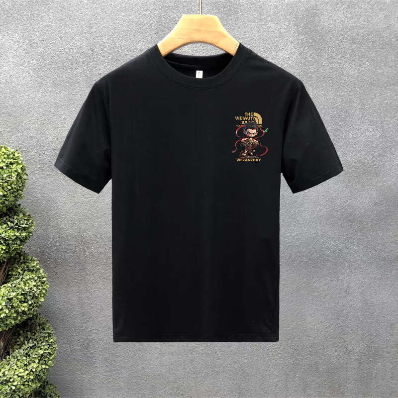 National Heavyweight Printed Short T-Shirt For Youth Men And Women Summer Ins Trend Brand Nezha Top Loose Round Neck Half Sleeve Luanyun Luanyun