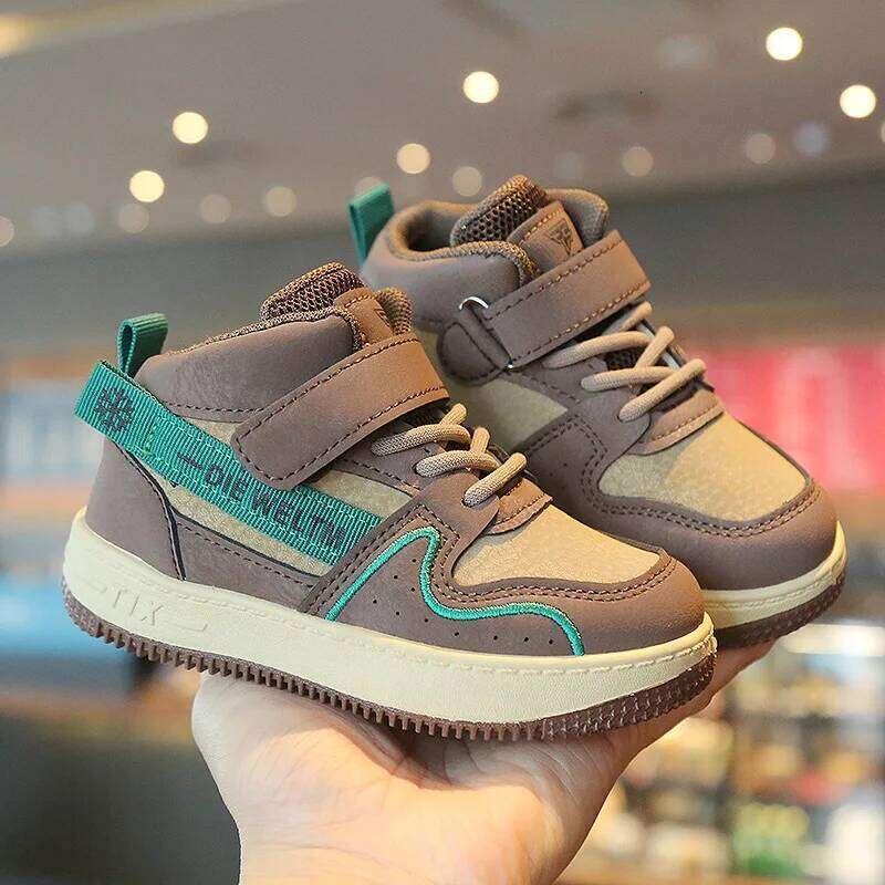 Children Casual Shoes for Boys Breathable Sneaker Antumn Winter Kids High Top Children's Board ShoesStudents School Shoe Y260128