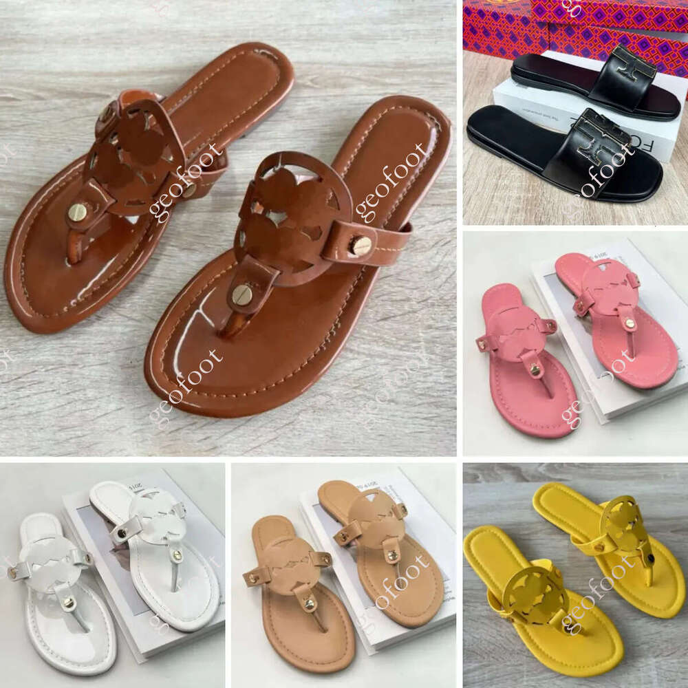 shoes tb Womens slides fashion Summer Beach Casual Slippers luxury designer slippers black white sandals