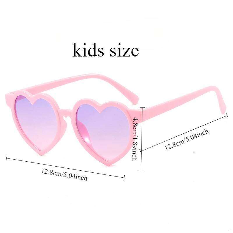 Trendy Heart-Shaped UV400 Kids Sunglasses, Candy Color Children Shades for Baby Eyewear Toddler Boys & Girls Sun Glasses H260130