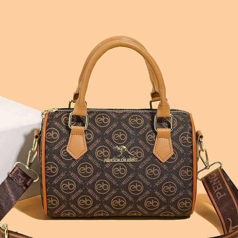 Pillow versatile handbag, aged-flower Boston bag, high-quality appearance, commuting single shoulder messenger bag