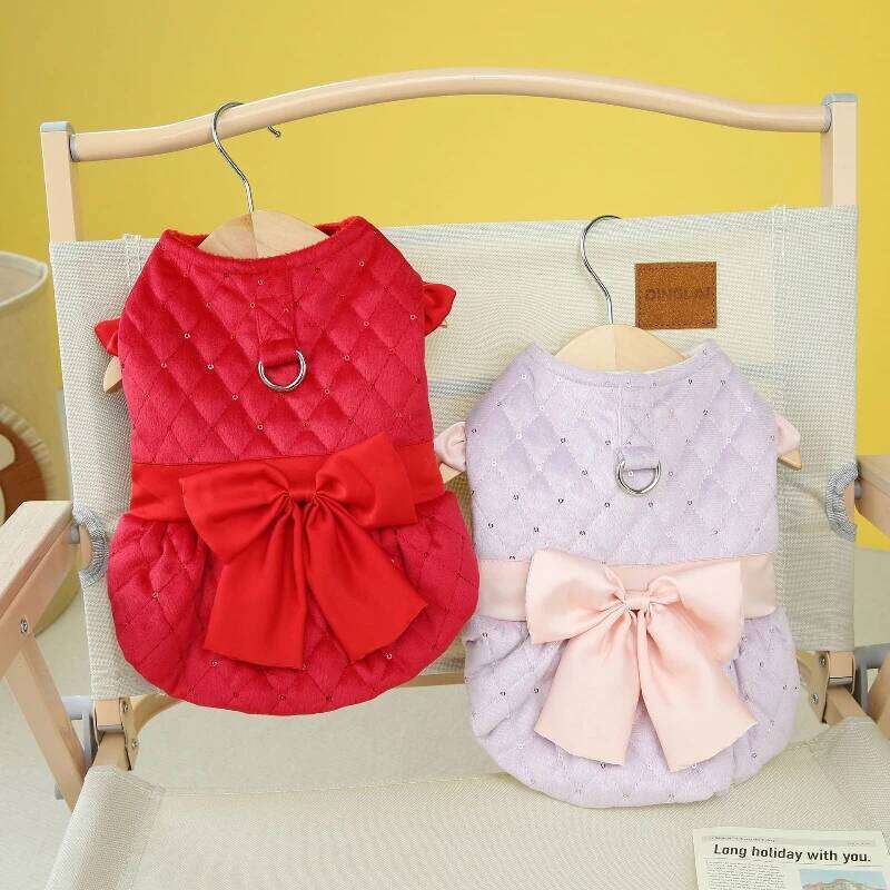 Autumn/Winter New Cute Cat Sweet Skirt Teddy Bear Small Dog Cotton Clothes Chihuahua Pet Supplies H260129