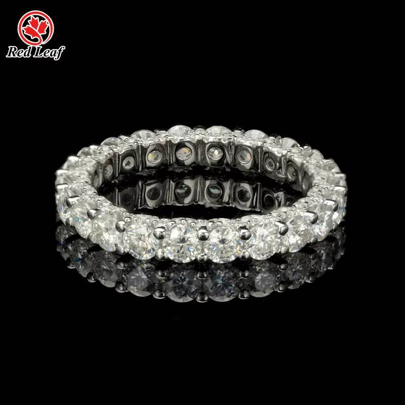 Redleaf 30mm Round Cut 925 Silver Ring GRA Certified Moissanite Ring Custom Wedding Ring Engagement Ring