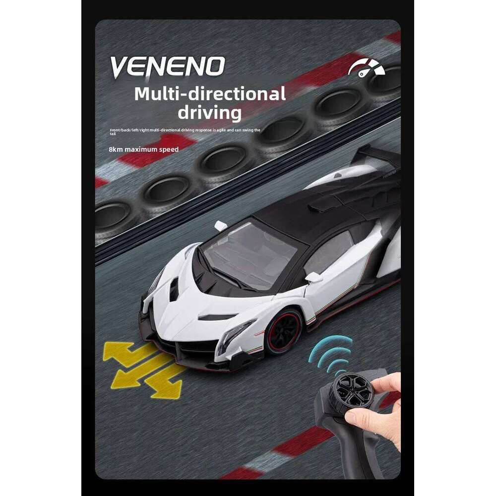 RC Alloy Drift Racing 1:24 Scale - Remote Control Stunt Toy Car Model Collection Gift for Boys Y260131