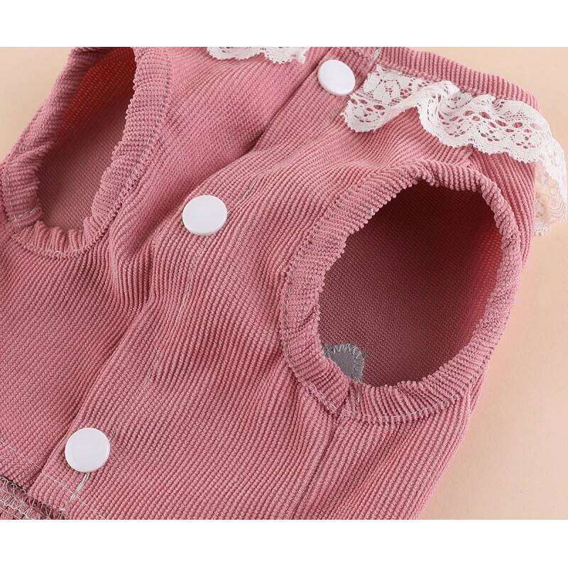 Dog Corduroy Girl Dress Summer Clothes Sleeveless Skirt For Small Dogs Chihuahua Puppy Clothing Harness Dresses XS H260130