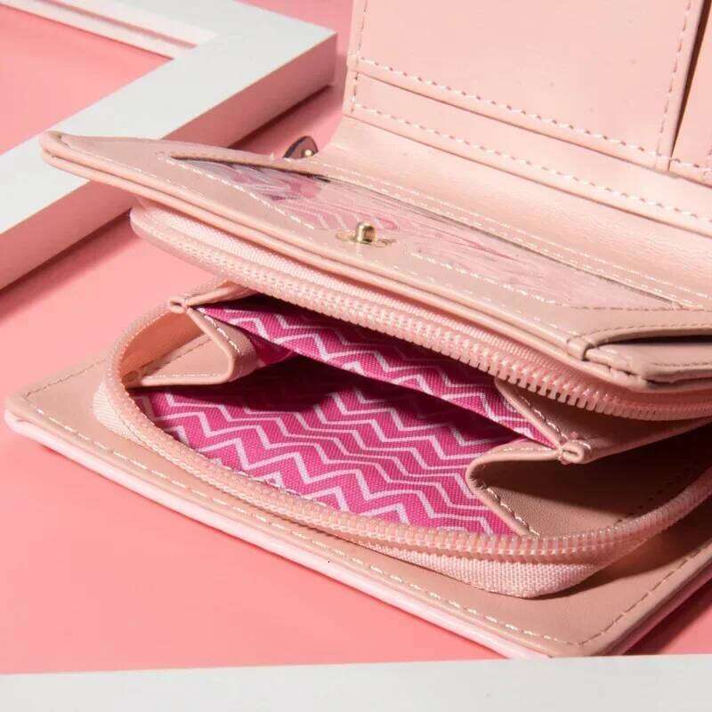 Cartoon Cat PU Leather Women Short Brand Designed Coin Purse Female Card Holder Cute Girl Wallet