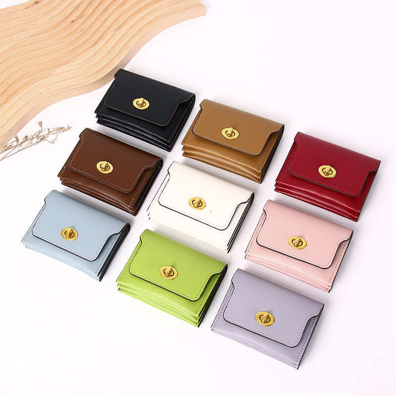 New Dopamine Style Womens Card Holder Wallet Short Fashion Multi-color Multi-card Slot Card Holder with Zipper H250806