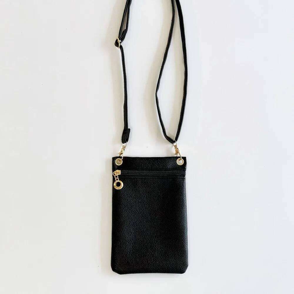 Fashion Phone Sweet Women's Convenient Shoulder Purses and Handbags Mini Crossbody Bag PU Litchi Pattern Personalized