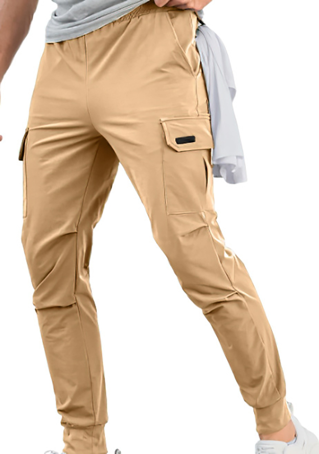 Free Shipping 2026 Summer Men's Cargo Joggers, Euro-American Loose Fit Trousers, Fashionable Tapered Ankle Casual Pants