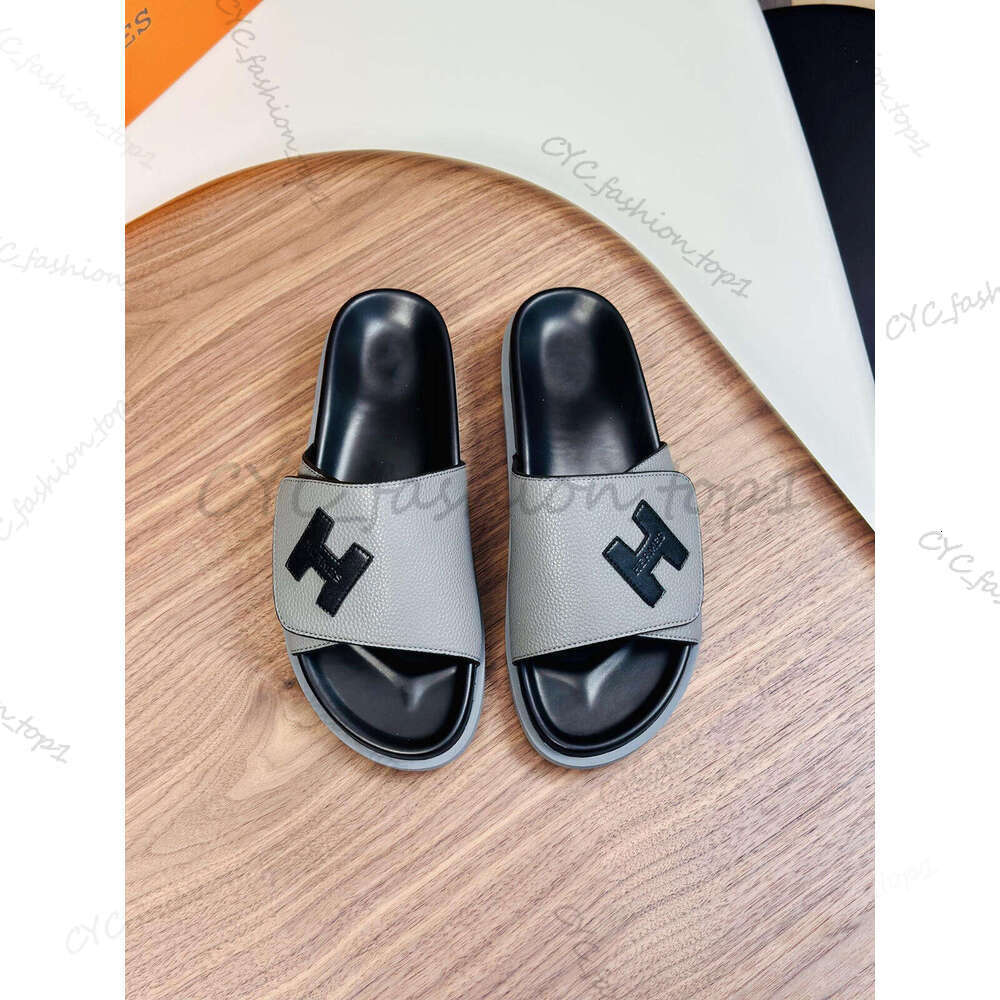 Free Shipping With Box Ermaes Slippers Designer Sandals Women Hermex Slides Shoes Brown Patent Ladies Slippers Platform Oran Sandal Sandles Sandale Sandalen 991