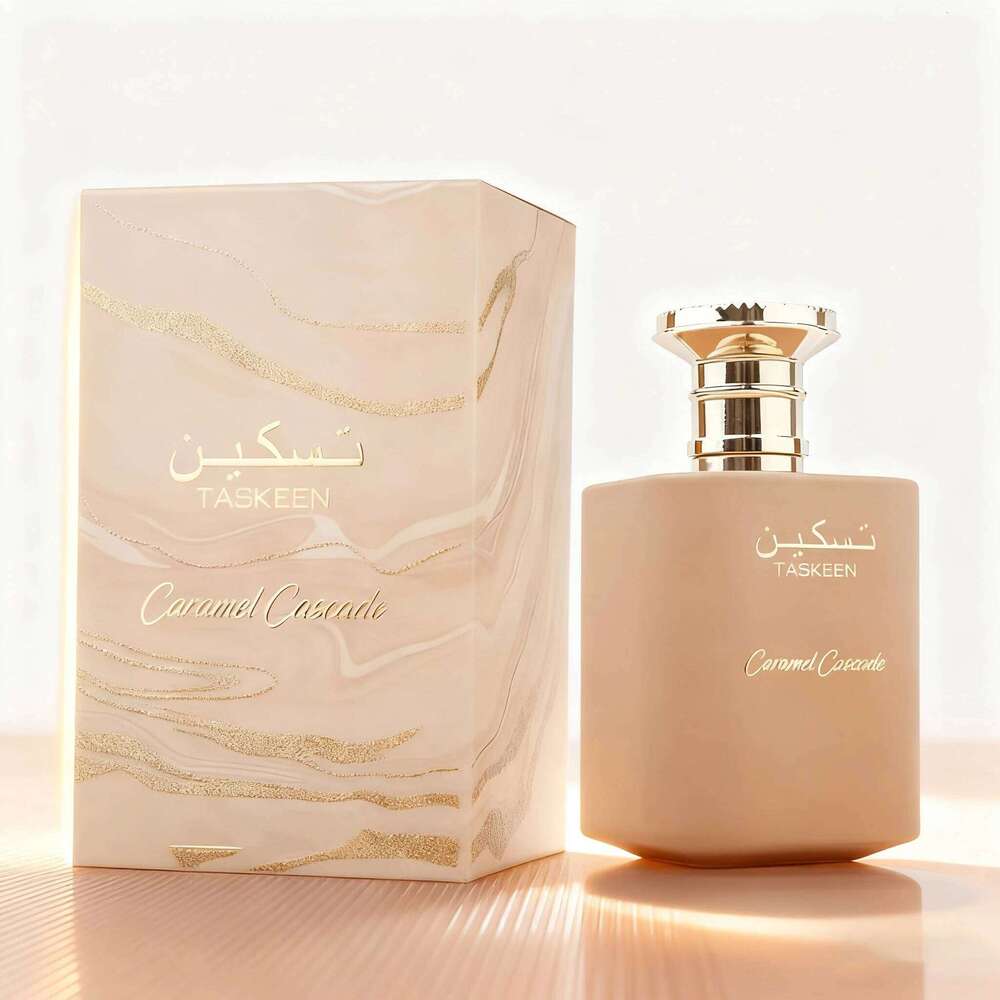 Paris Corner Unisex New Taskeen Caramel Cascade perfume spray 3.4oz, creamy sweet, lasting fragrance, fashionable niche suitable H260130