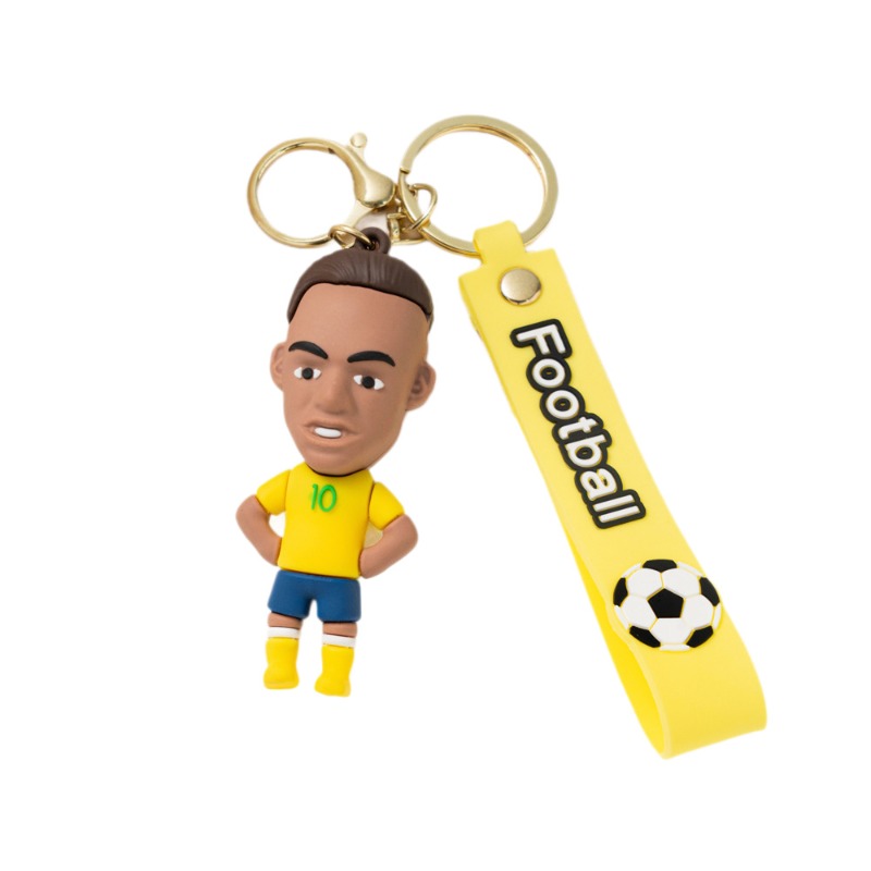Keychain Messi Cartoon Star Soccer Cute birthday gift Football Player Figure Pendant for Backpack Bag Charm Couple Gift Sports Accessories