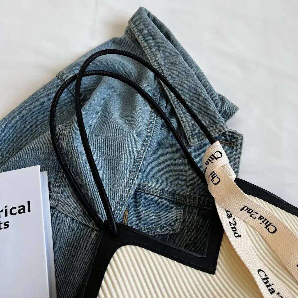 Korean Style Big Women's Casual All-match Canvas Commuter Shoulder Student Tote Bag