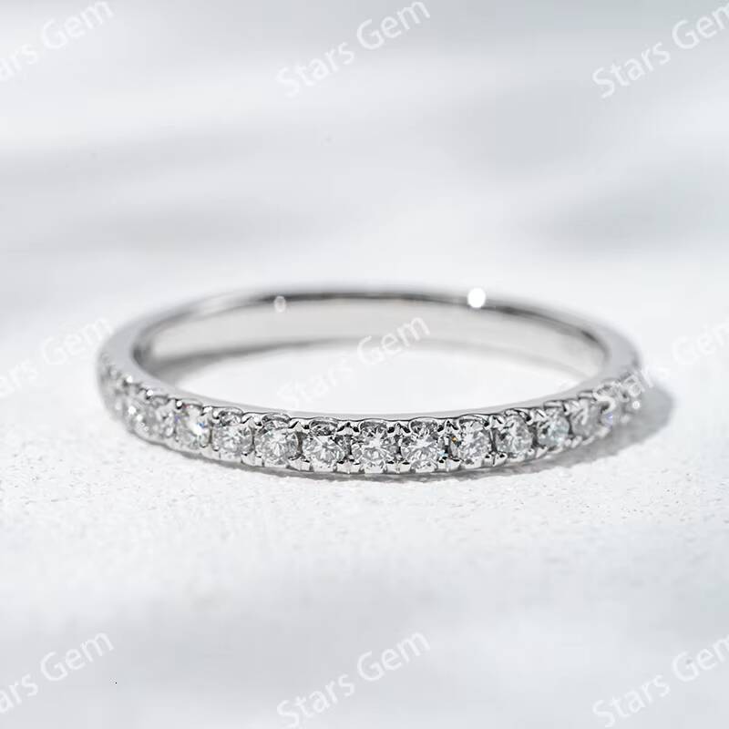 Wholesale Round Diamond Eternity Band Ring 18K Solid Gold CTW 03CT Wedding Band Ring