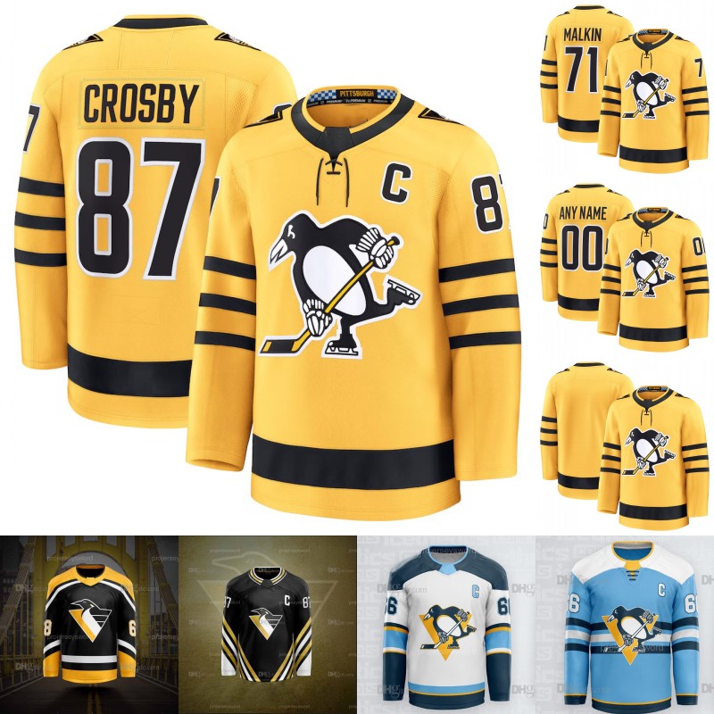 PittsburghPenguinss Hockey Jersey Sidney Crosby Evgeni Malkin Kevin Hayes Rickard Rakell Bryan Rust Kris Letang Stuart Skinner Erik Karlsson Bokondji Imama