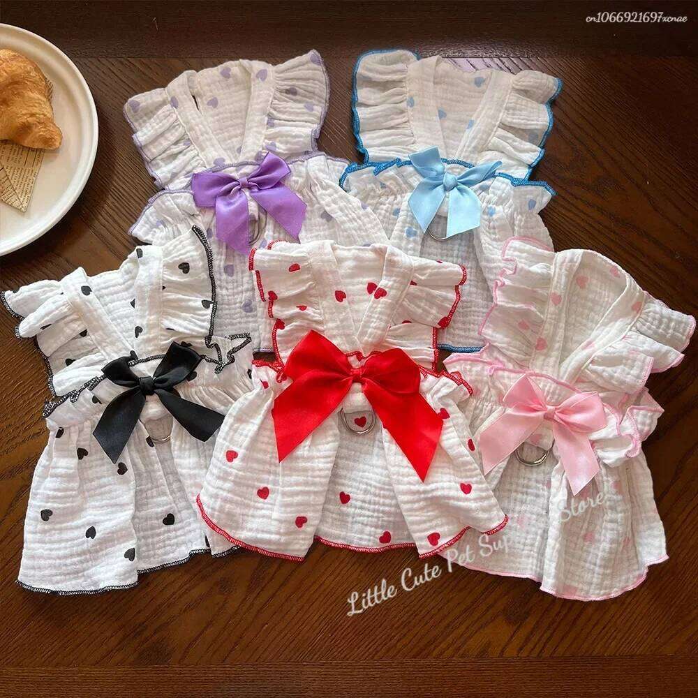 Cute Clothes for Small Dogs Summer Dog Princess Dress Breathable Puppy Clothing Fashion Cat Wedding Skirt Pet Thin Dresses H260129