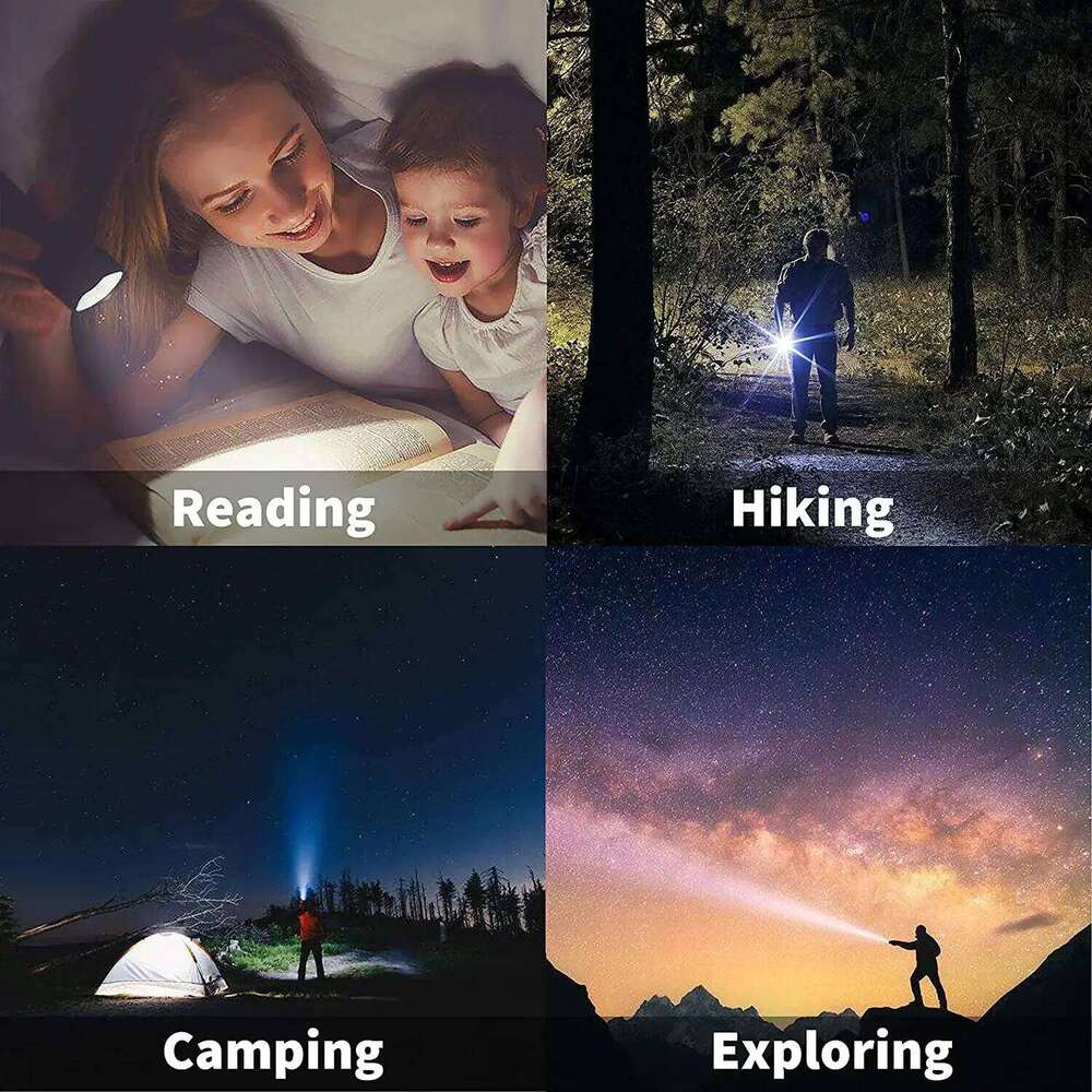 Powerful LED Flashlight Aluminum Alloy Portable Torch USB ReChargeable Outdoor Camping Tactical Flash Light H260131