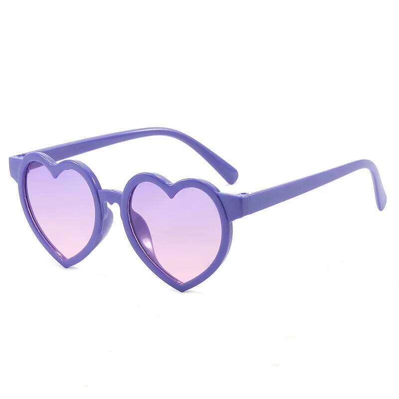 Trendy Heart-Shaped UV400 Kids Sunglasses, Candy Color Children Shades for Baby Eyewear Toddler Boys & Girls Sun Glasses H260130