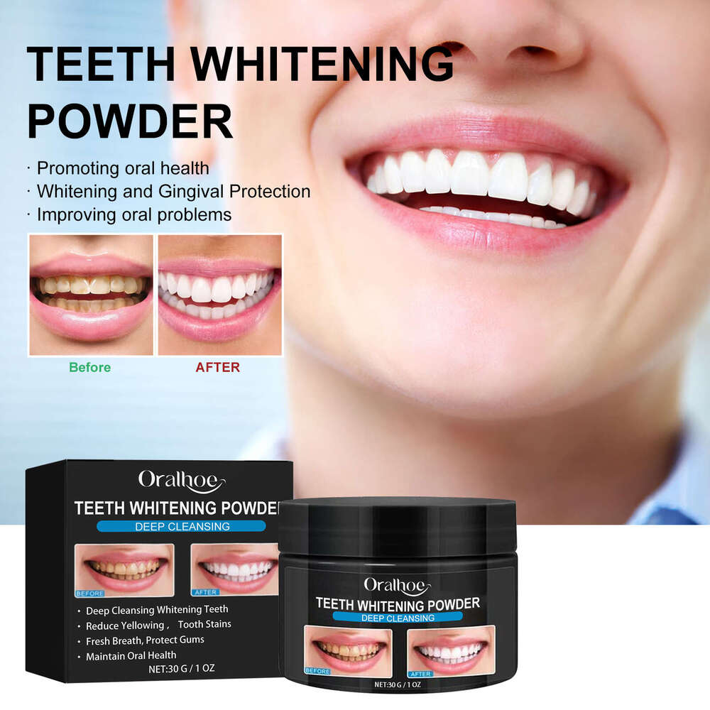 Oralhoe Activated Charcoal Powder Whitening Beauty Cleaning Tartar Yellow Smoke Teeth Oral Care S260131