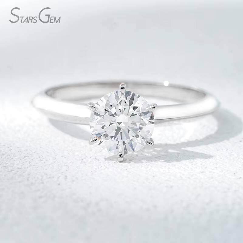 Hot Sale IGI Certified Cvd HPHT VS 1CT Lab Grown Created Diamond 18k Solid Gold Rings Engagement Ring Jewelry for Women