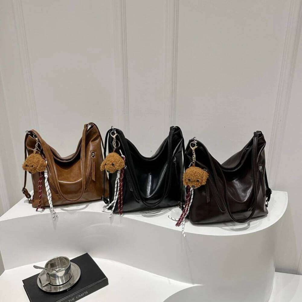 Retro Tee-Use Large Capaci Commuter Tote Casual Single Bapa Double Shoulder Bag for Work Leisure Bolsas De Mujer